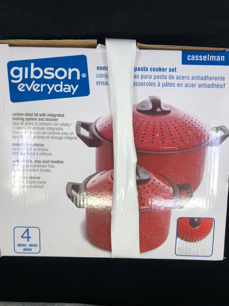 NIB GIBSON PASTA COOKER SET