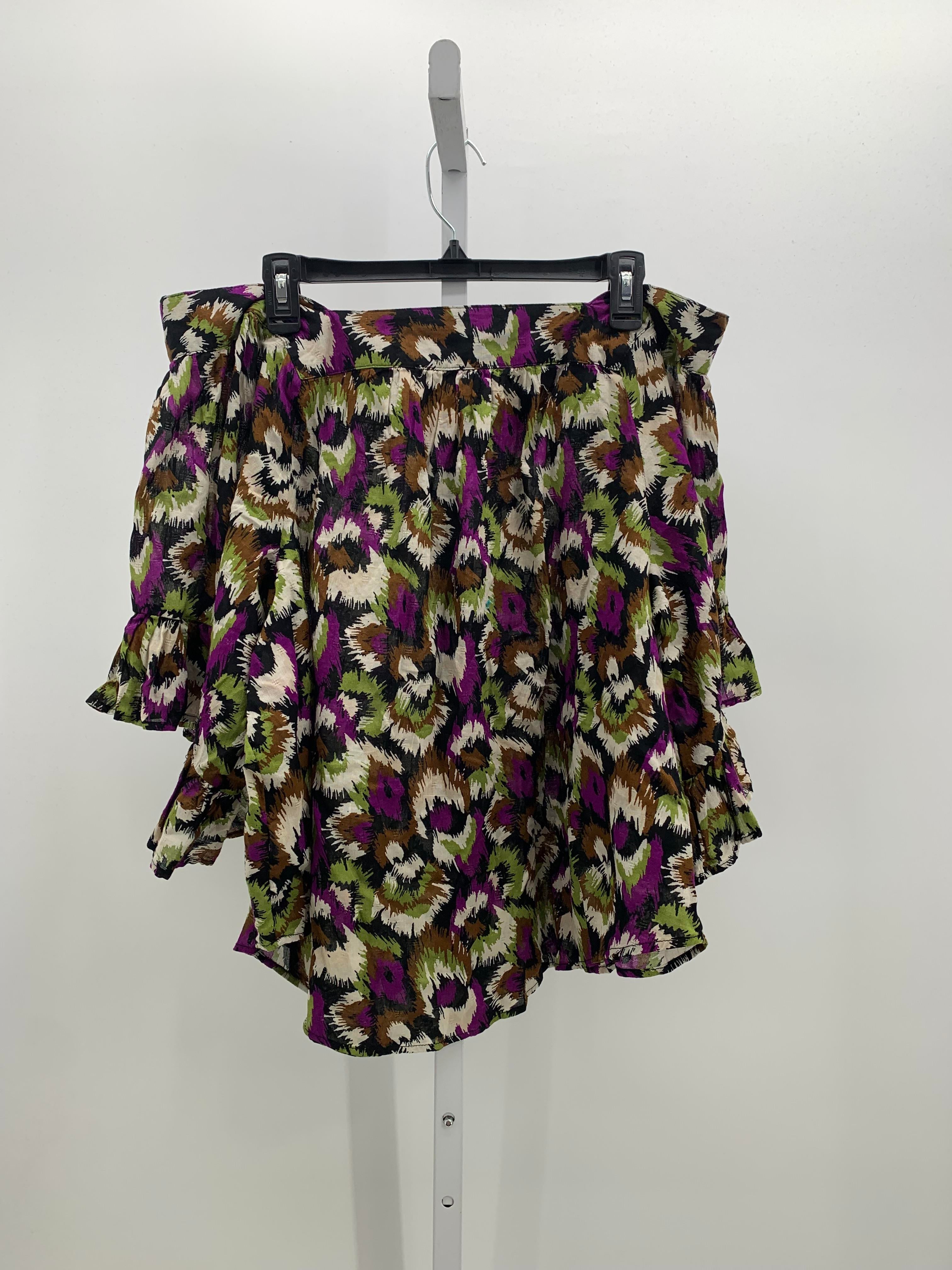 Terra & Sky Size 2X Womens Short Sleeve Shirt