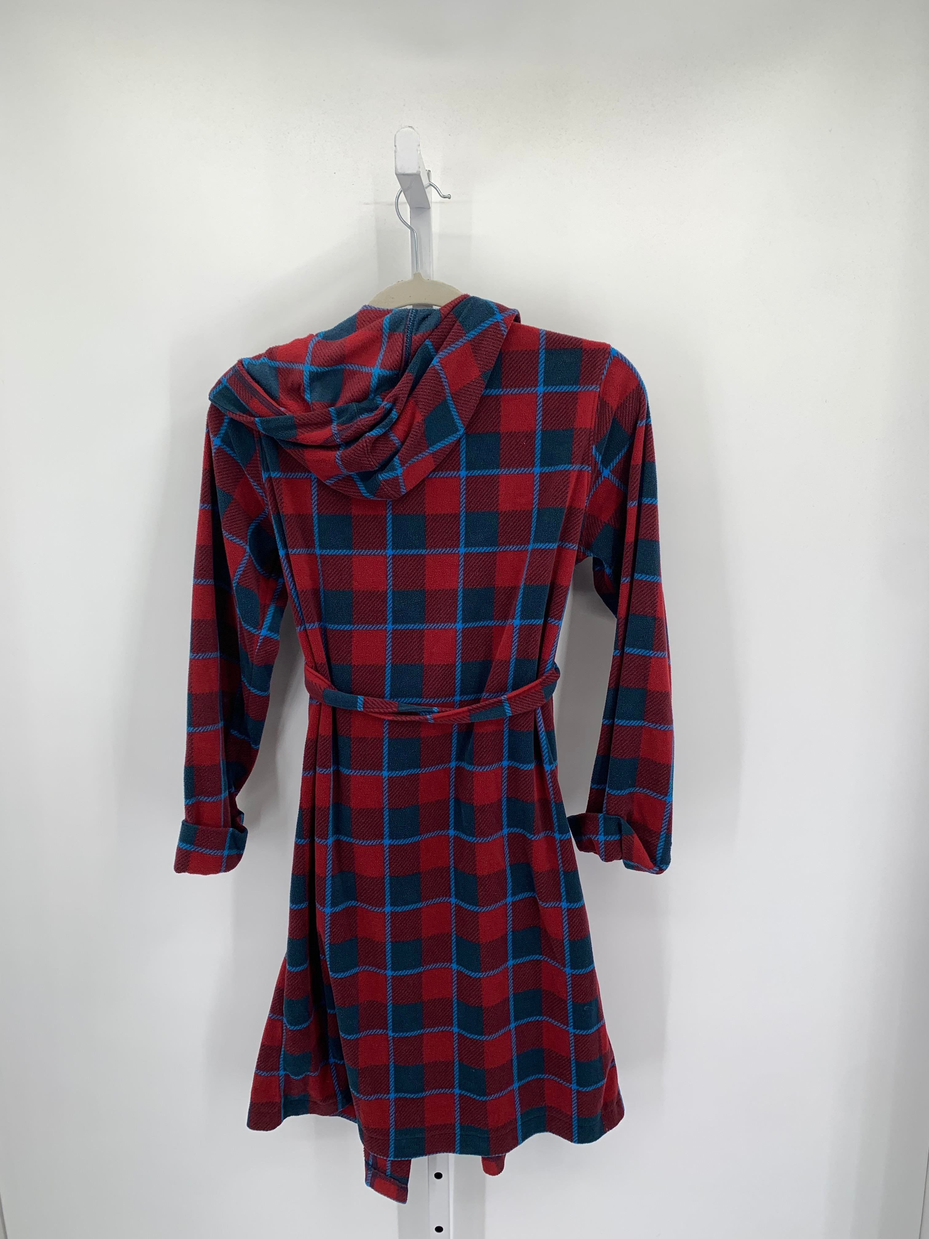 BLUE PLAID HOODED FLEECE