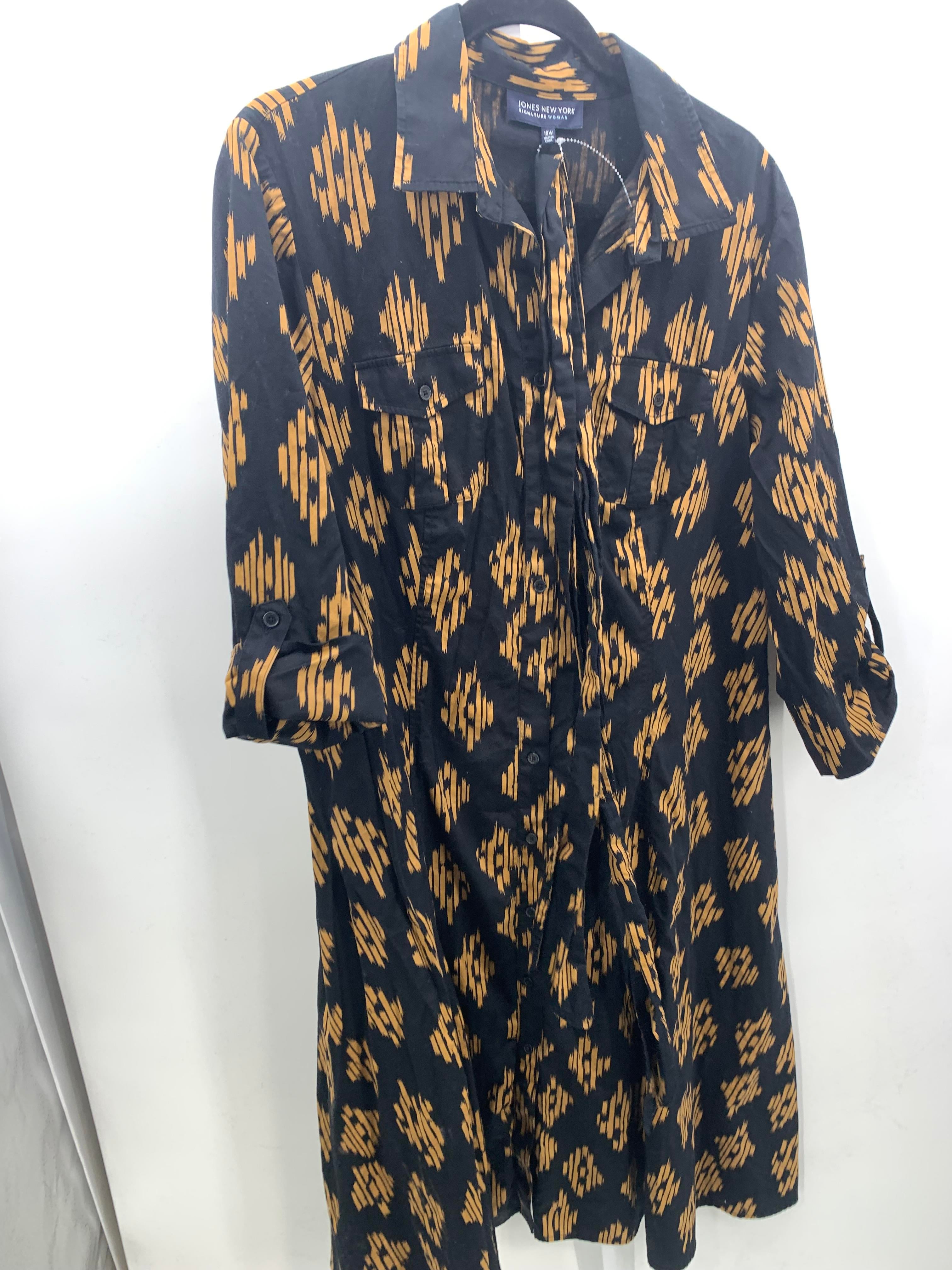 Jones New York Size 18 W Womens 3/4 Sleeve Dress