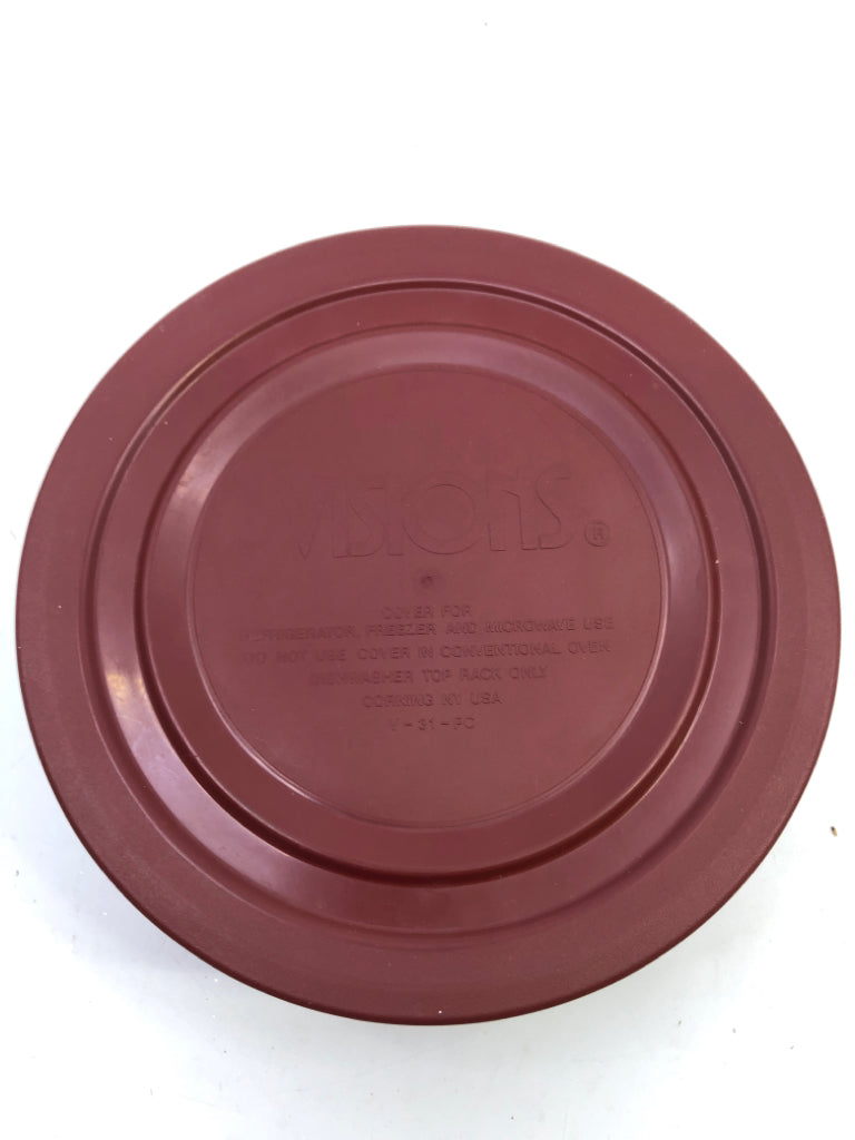 VTG PURPLE VISIONS RIBBED BOWL W LID.