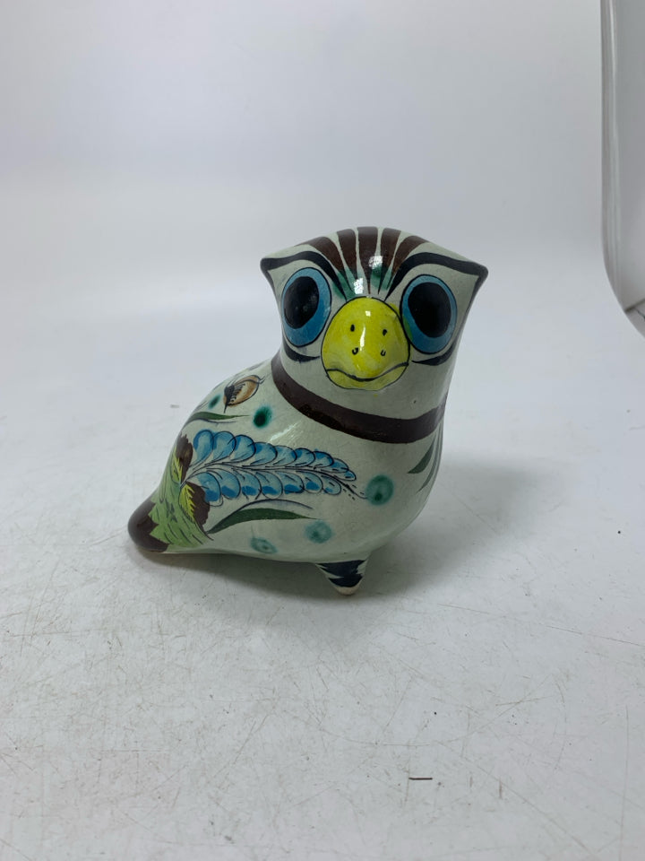 VERY DETAILED HAND PAINTED OWL MADE IN MEXICO.