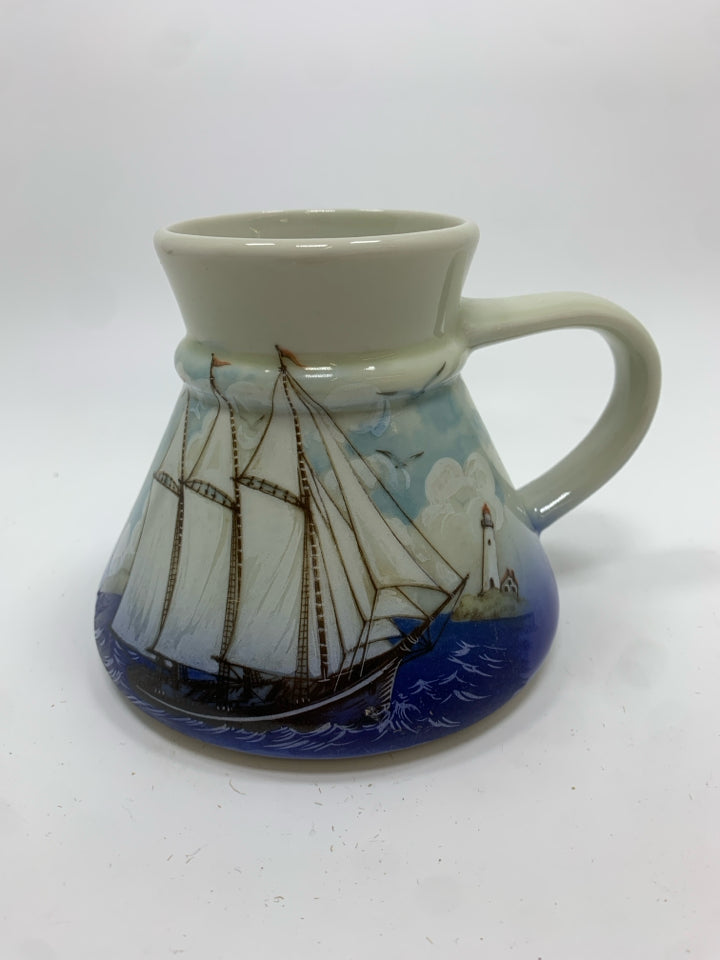 VTG NON SLIP SAILBOAT MUG.