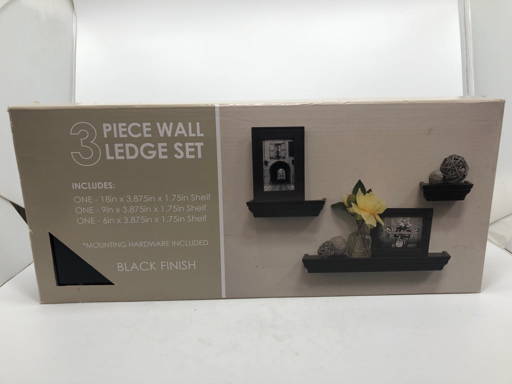 NIB 3PC WALL LEDGE SET.