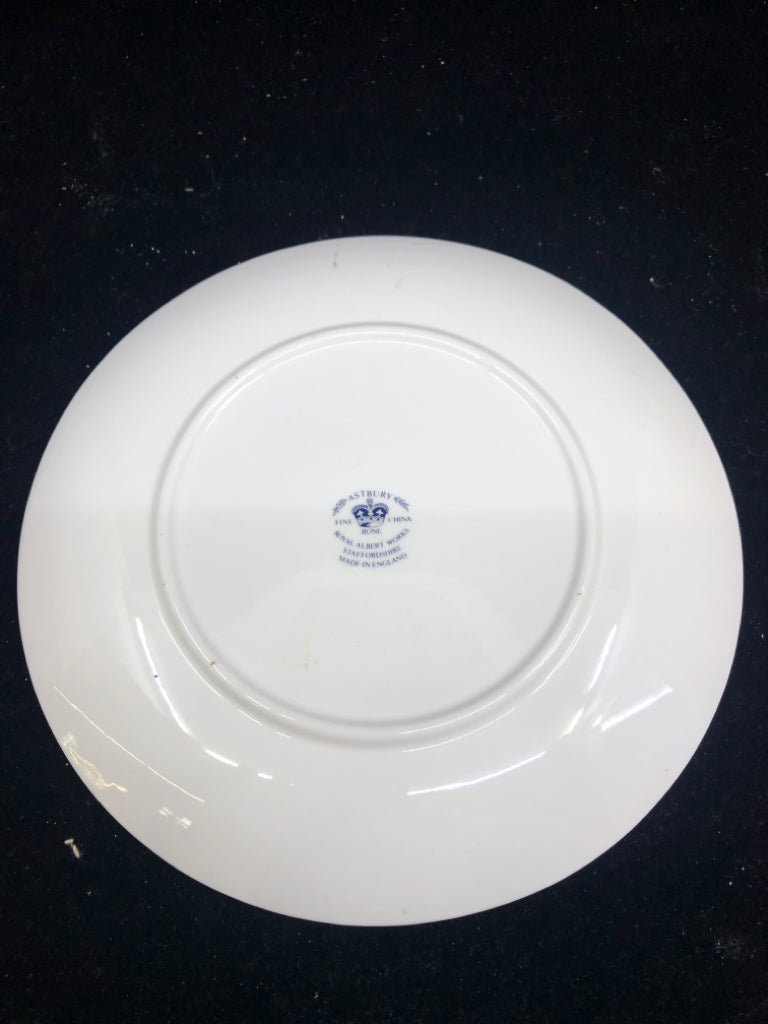 VTG MEN RIDING HORSES FOX HUNT PLATE.