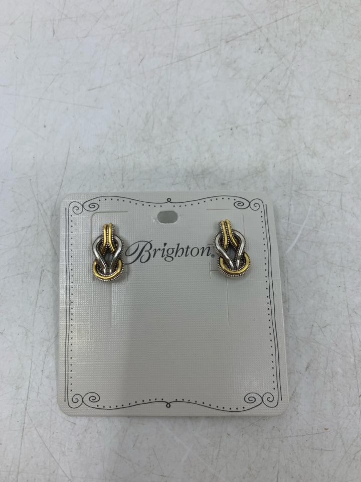 Interlok Harmony Two Tone Stud Earrings