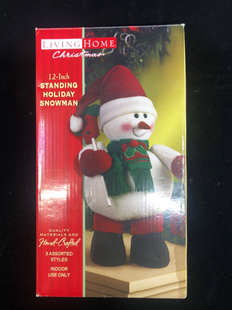 NIB STANDING HOLIDAY SNOWMAN.