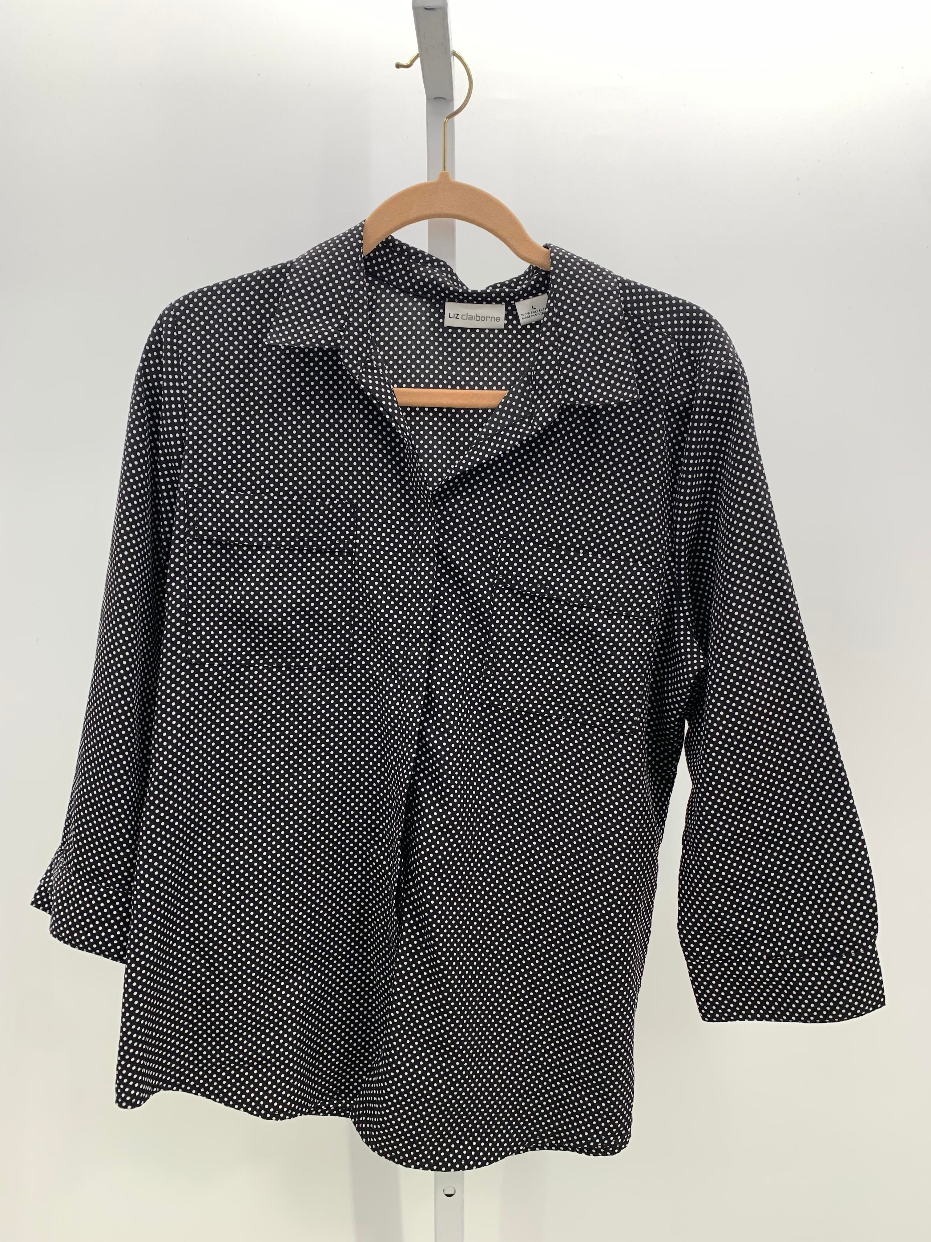 Liz Claiborne Size Large Misses 3/4 Sleeve Shirt