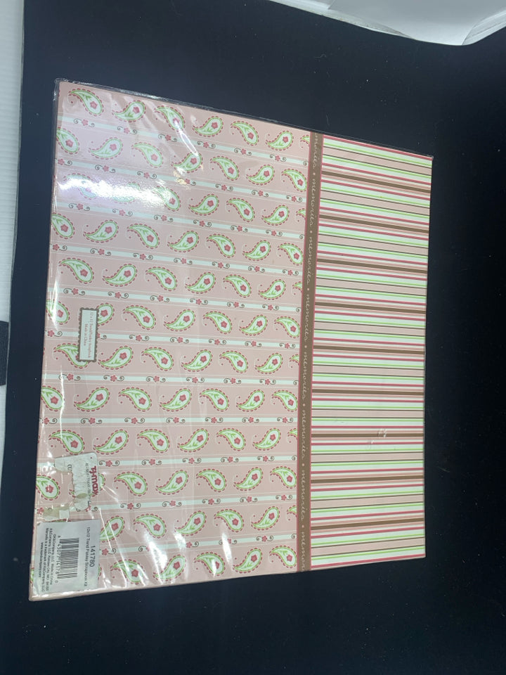 PINK STRIPED SCRAPBOOK KIT.