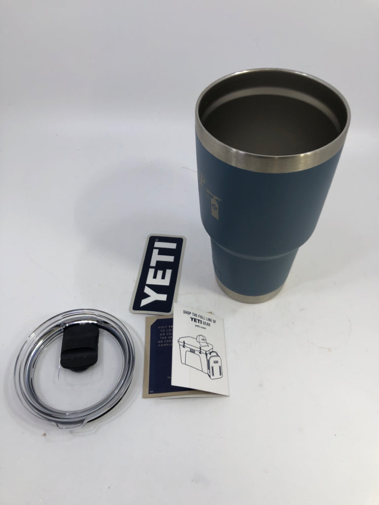 BLUE CUSTOM LOGO "ASAP" YETI TUMBLER.