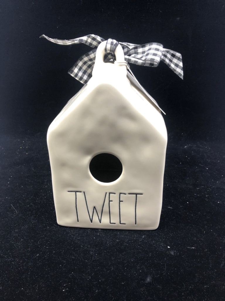 RAE DUNN "TWEET" BIRD HOUSE.