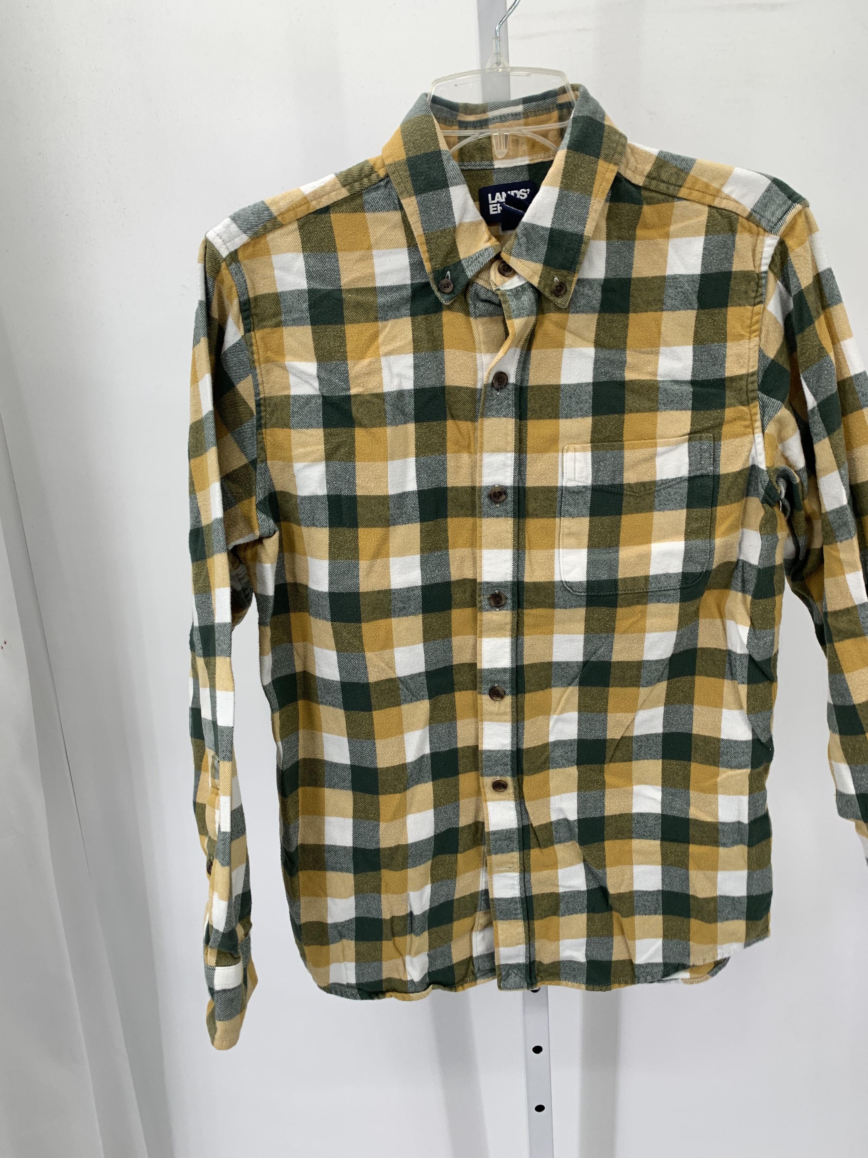 GREEN PLAID BTN DOWN