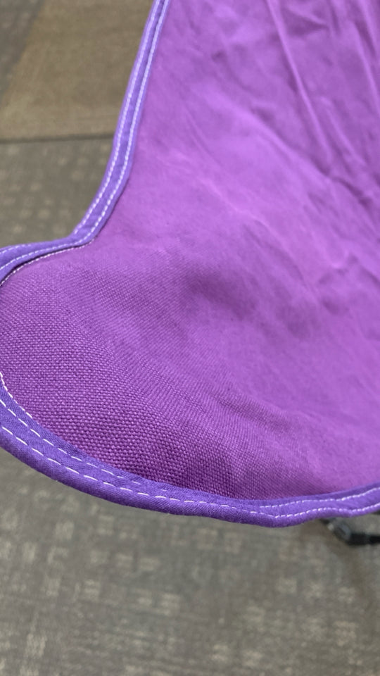 PURPLE BUTTERFLY CANVAS CHAIR.