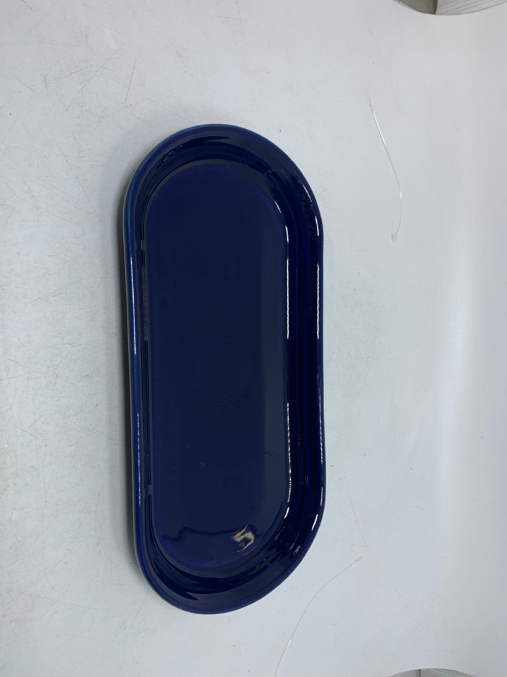 FIESTAWARE COBALT BLUE BREAD TRAY SERVING PLATTER.