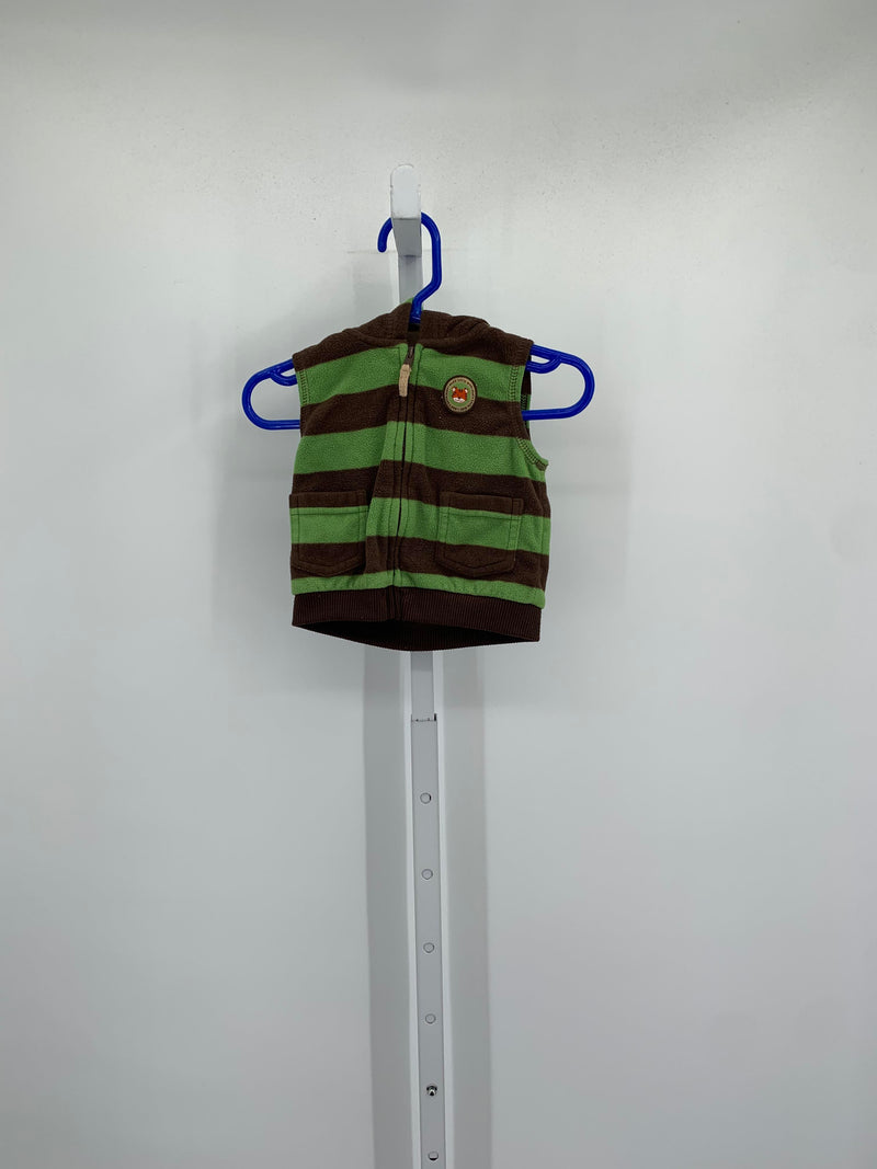 BROWN STRIPES HOODED FLEECE