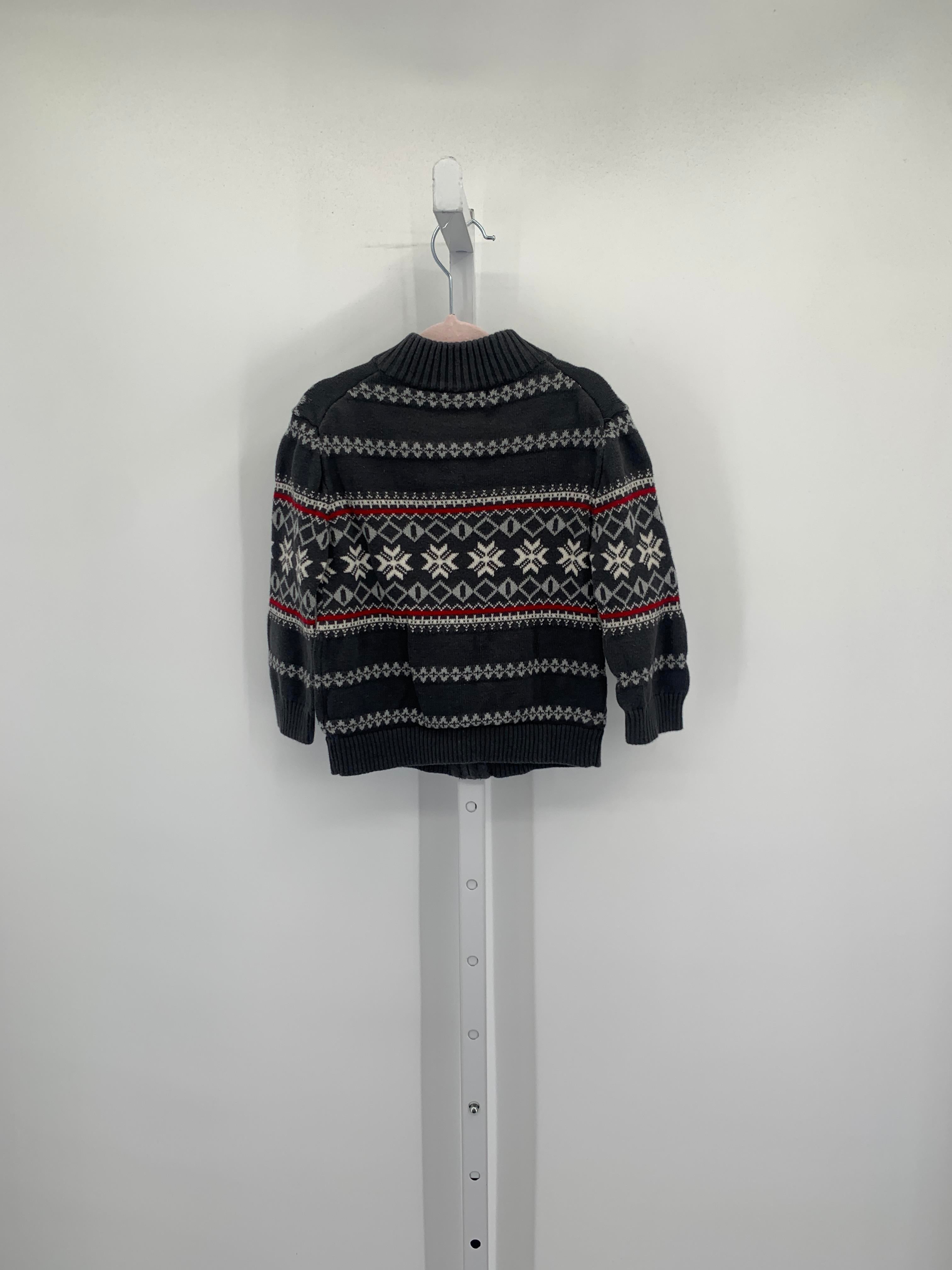 SNOWFLAKES ZIP KNIT SWEATER