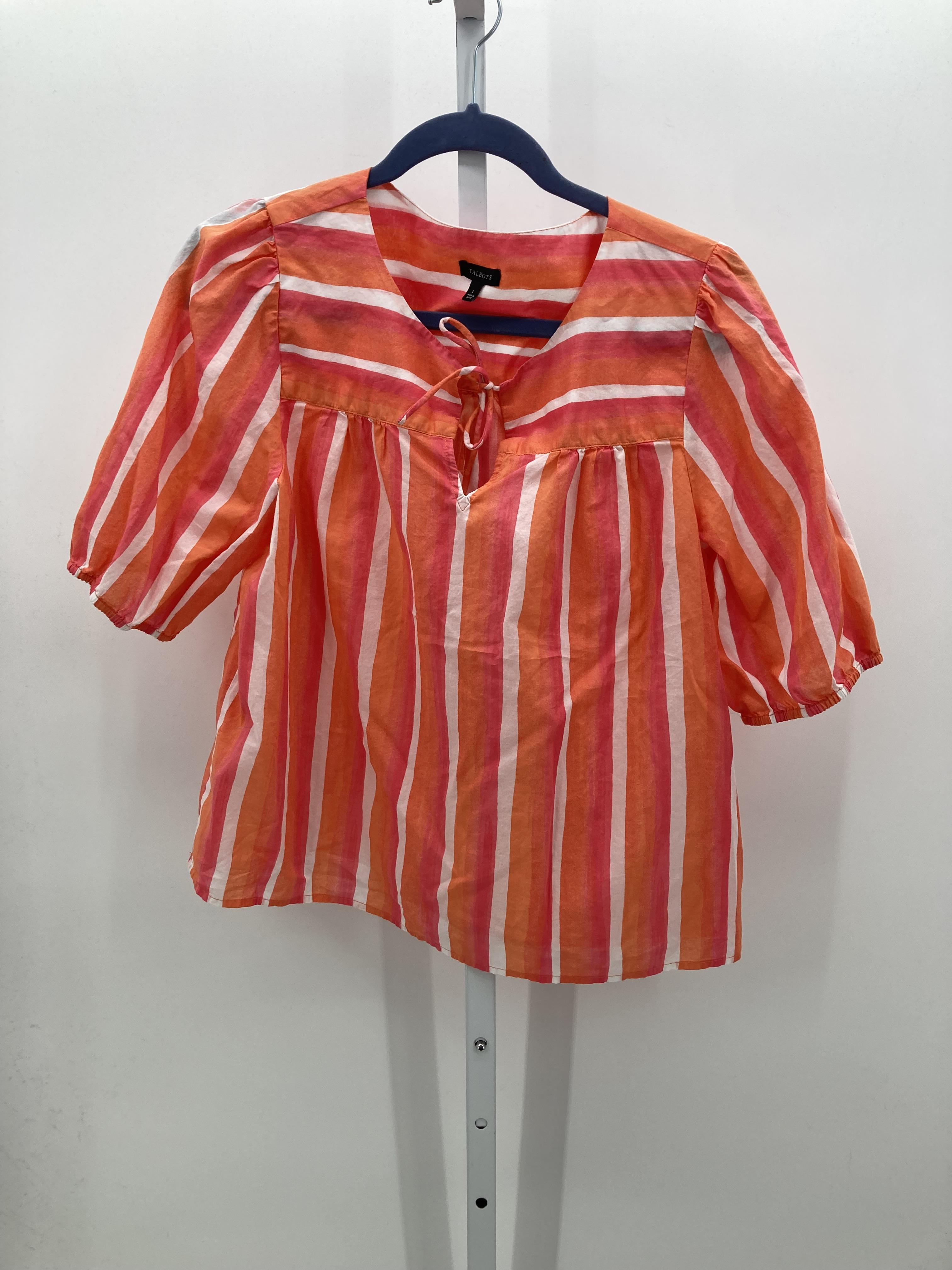 Talbots Size Large Misses Short Sleeve Shirt