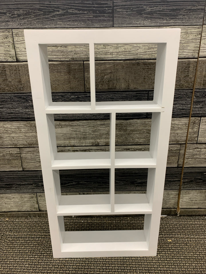 3 CUBE WHITE WALL SHELF.