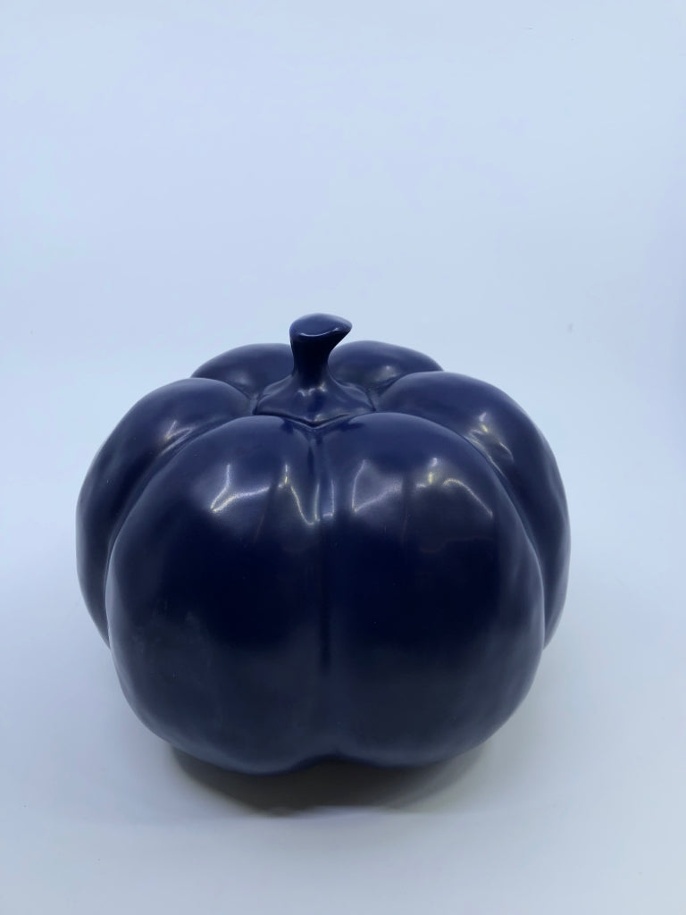 RAE DUNN BLUE HOME PUMPKIN.
