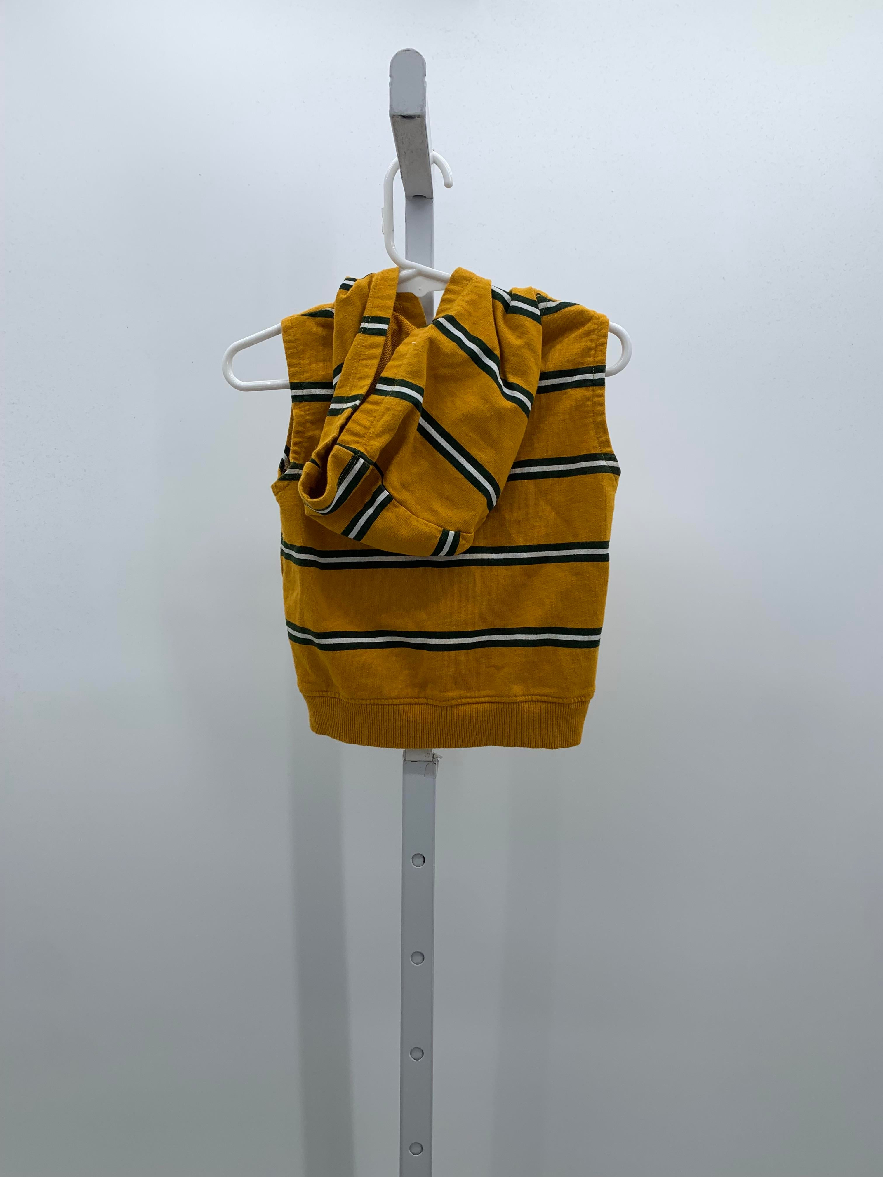 GREEN STRIPES HOODED ZIP KNIT