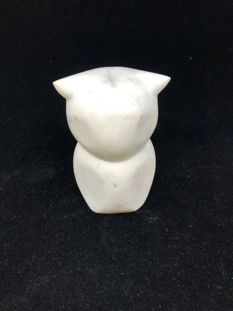 HEAVY MARBLE OWL.