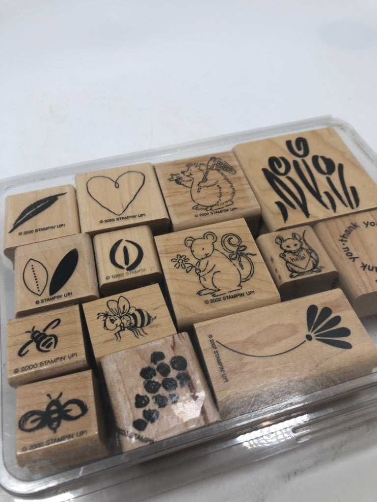 14 PC BOX OF STAMPS.