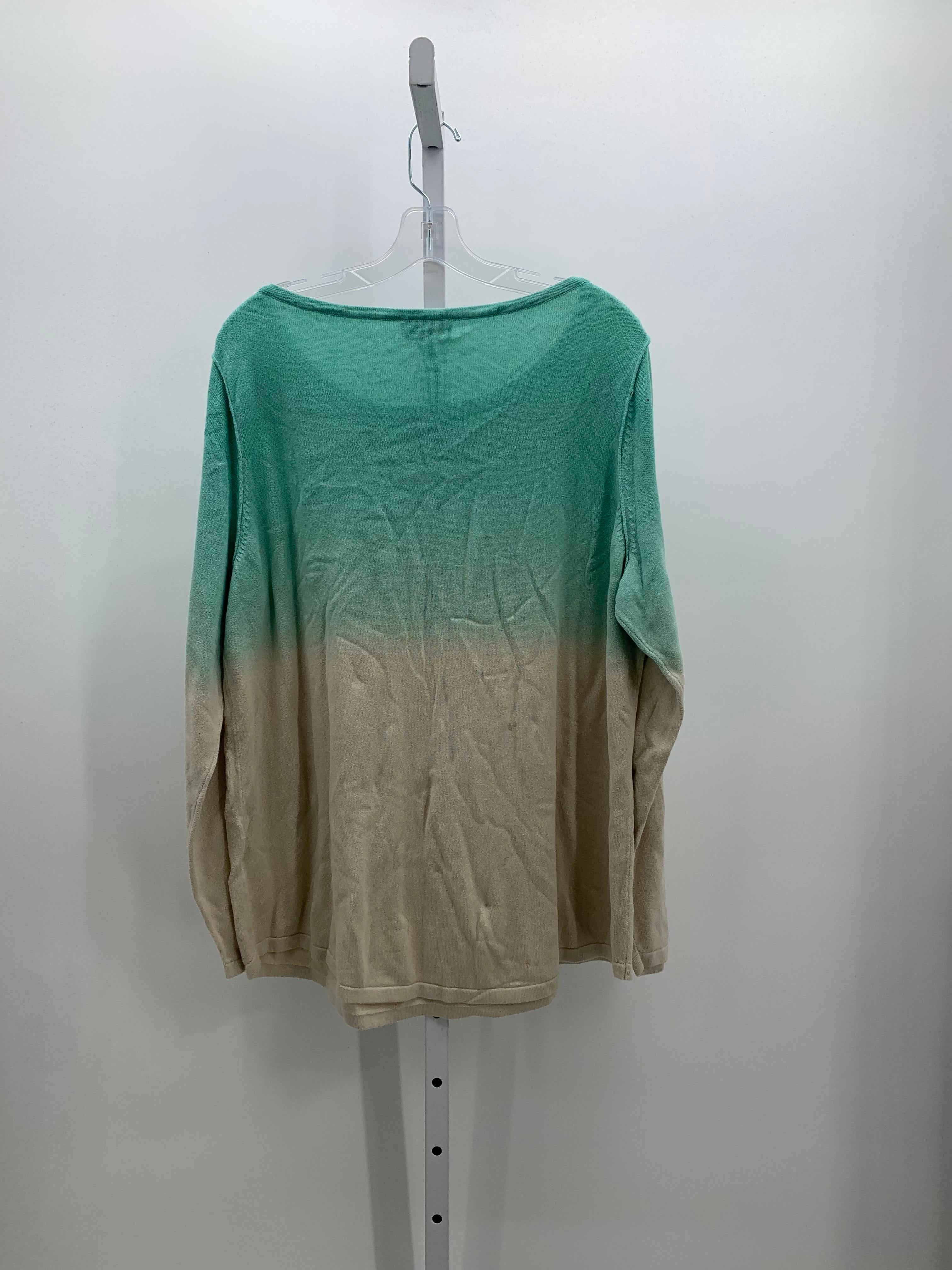 Size 1X Womens Long Slv Sweater