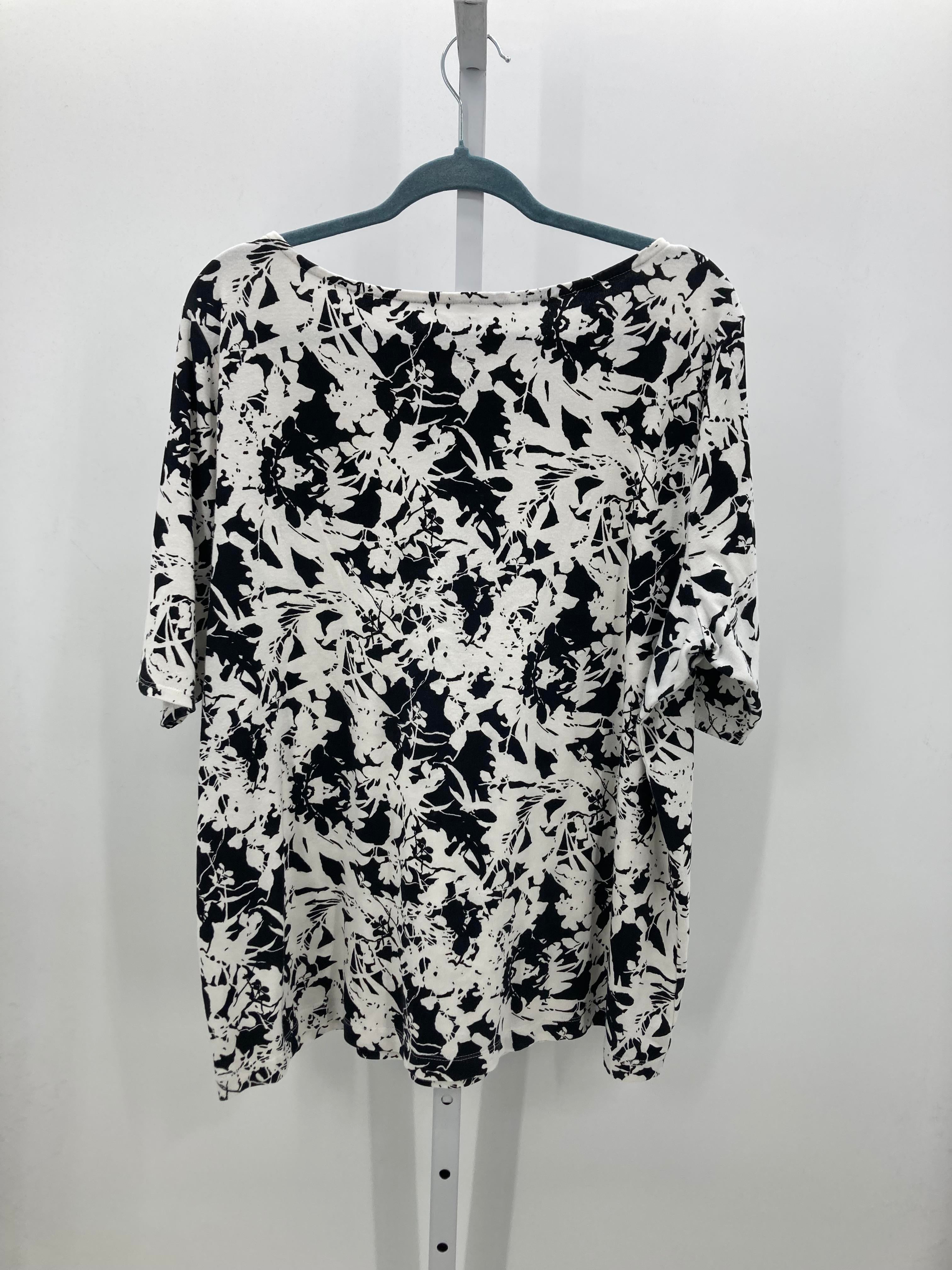 Chico's Size Extra Large Misses Short Sleeve Shirt