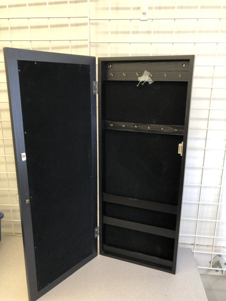 HANGING JEWELRY CABINET W/MIRROR.