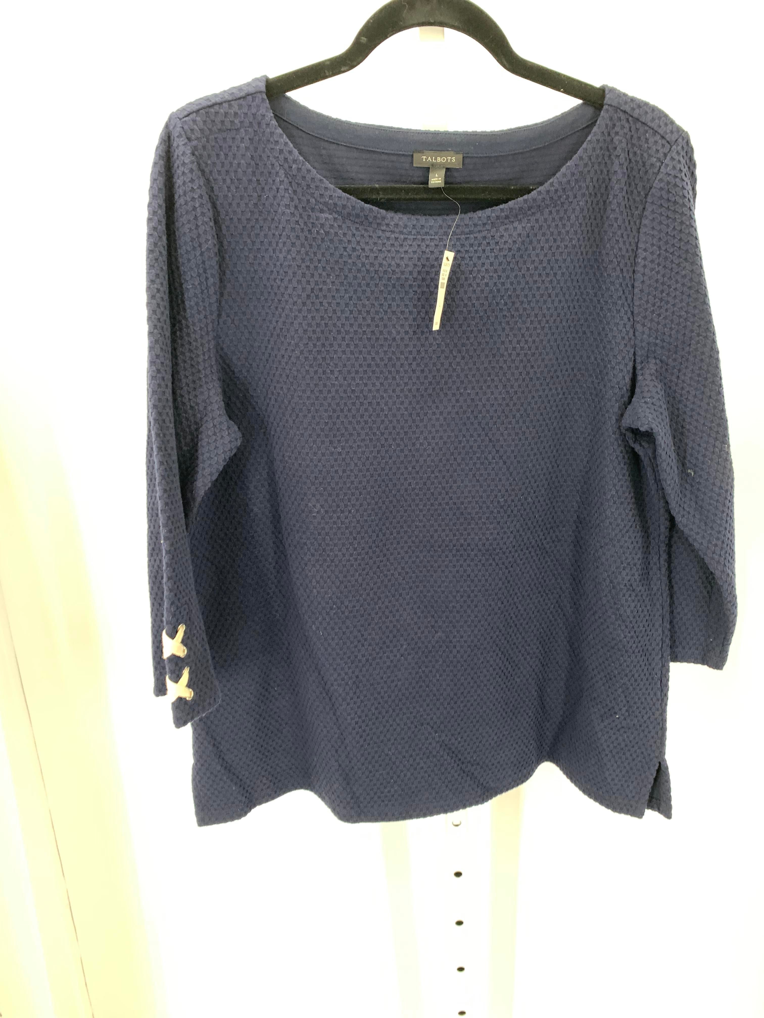 Talbots Size Large Misses 3/4 Sleeve Shirt
