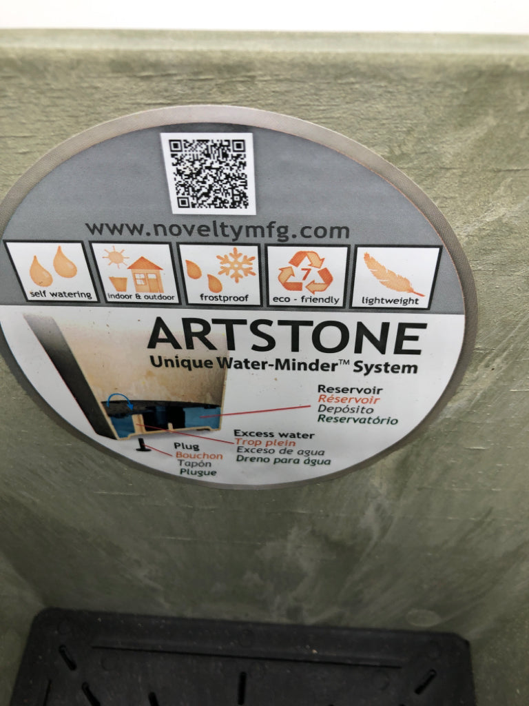 NWT ARTSTONE WATER-MINDER PLANTER.