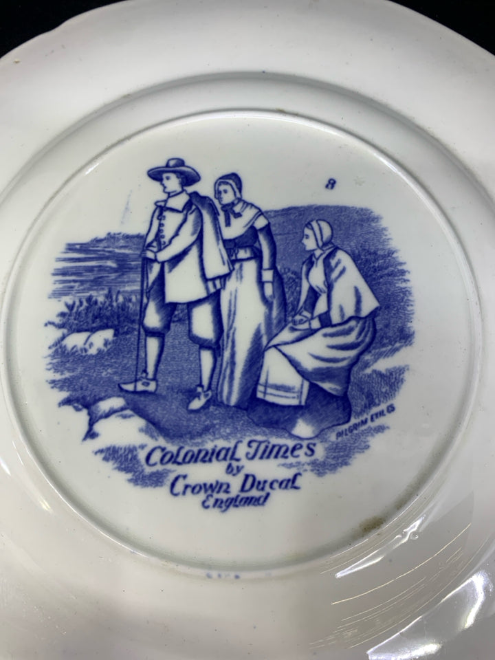 VTG BLUE AND WHITE GOING TO CHURCH PLATE.