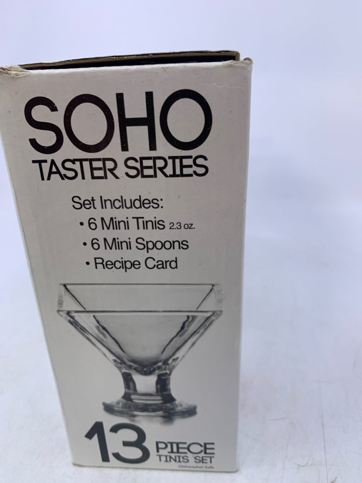 NIB 13 PC TASTING BOWL/CUP SET.