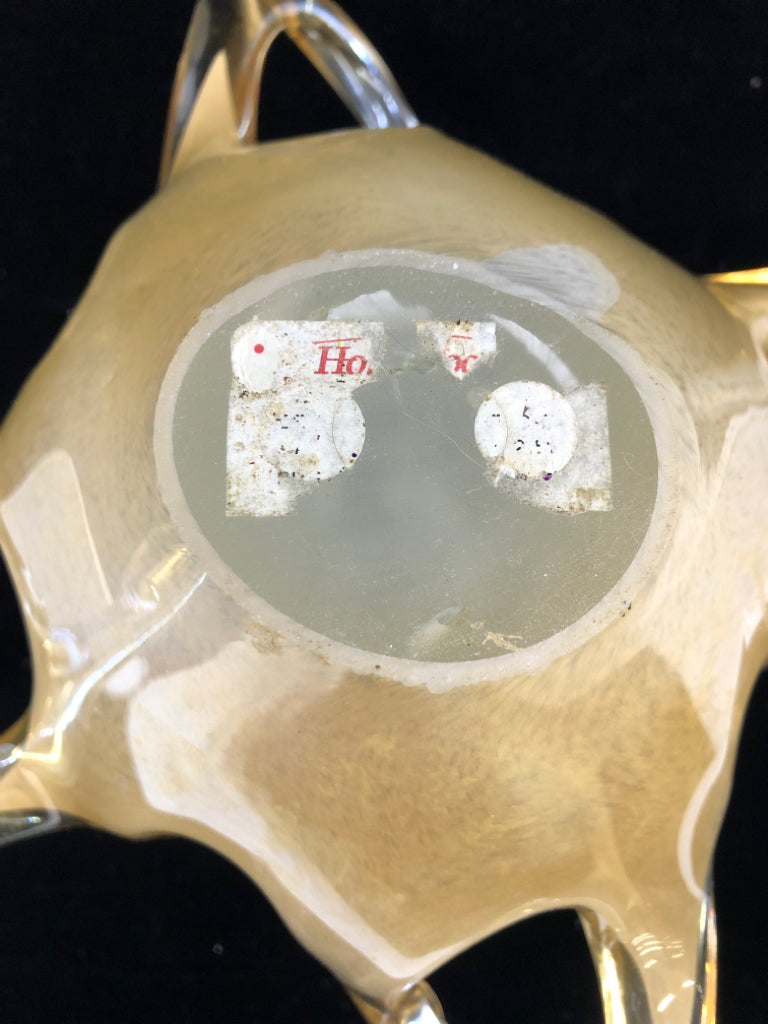 GOLD GLASS ABSTRACT TABLE ART.