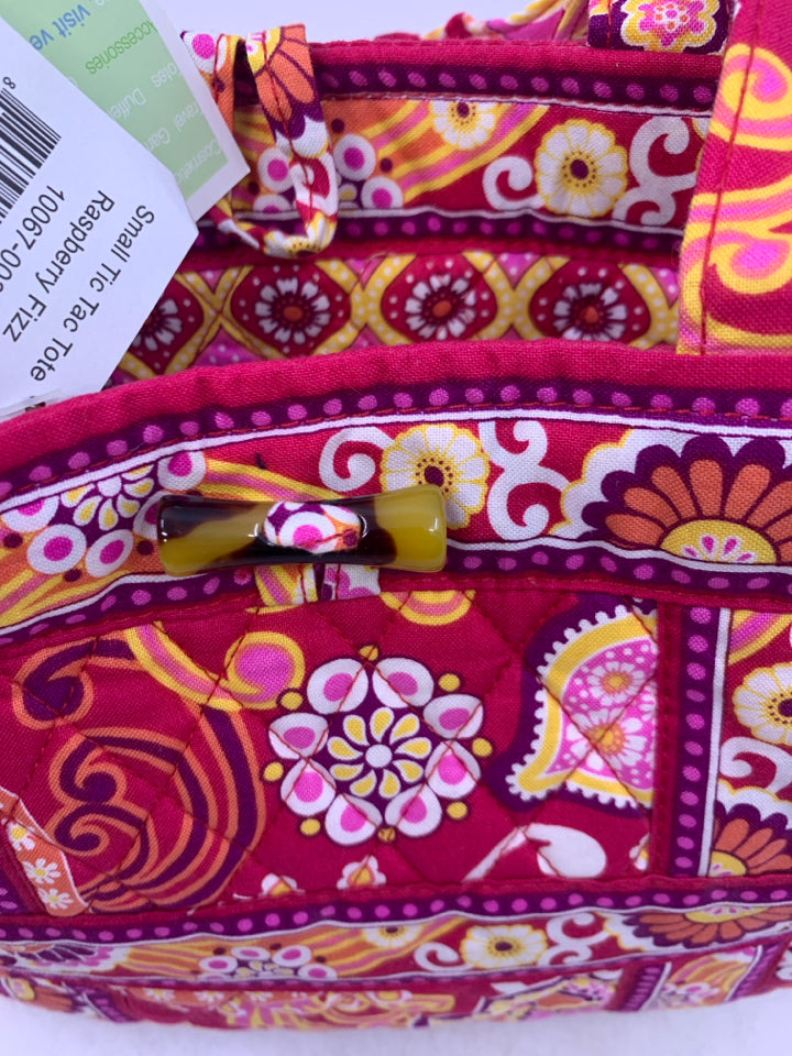 Vera Bradley Small Tic Tac Tote in Raspberry Fizz- New With Tags