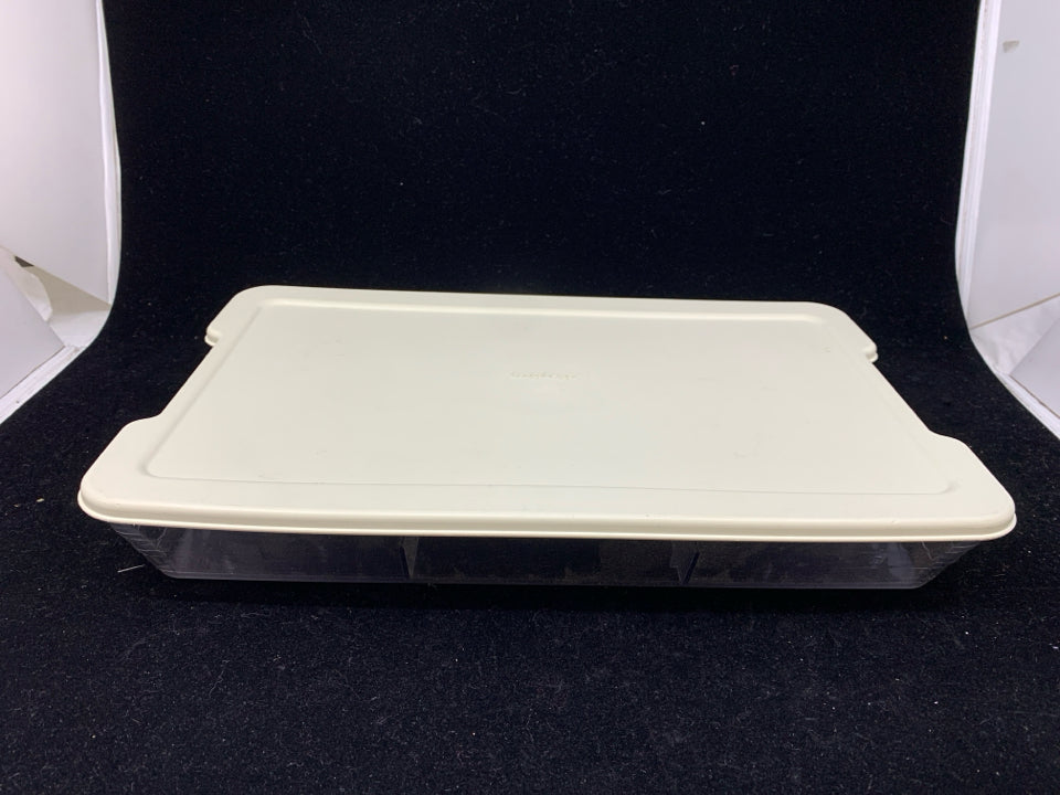 2PC DIVIDED SERVING TRAY W PLASTIC LID- INSERT.