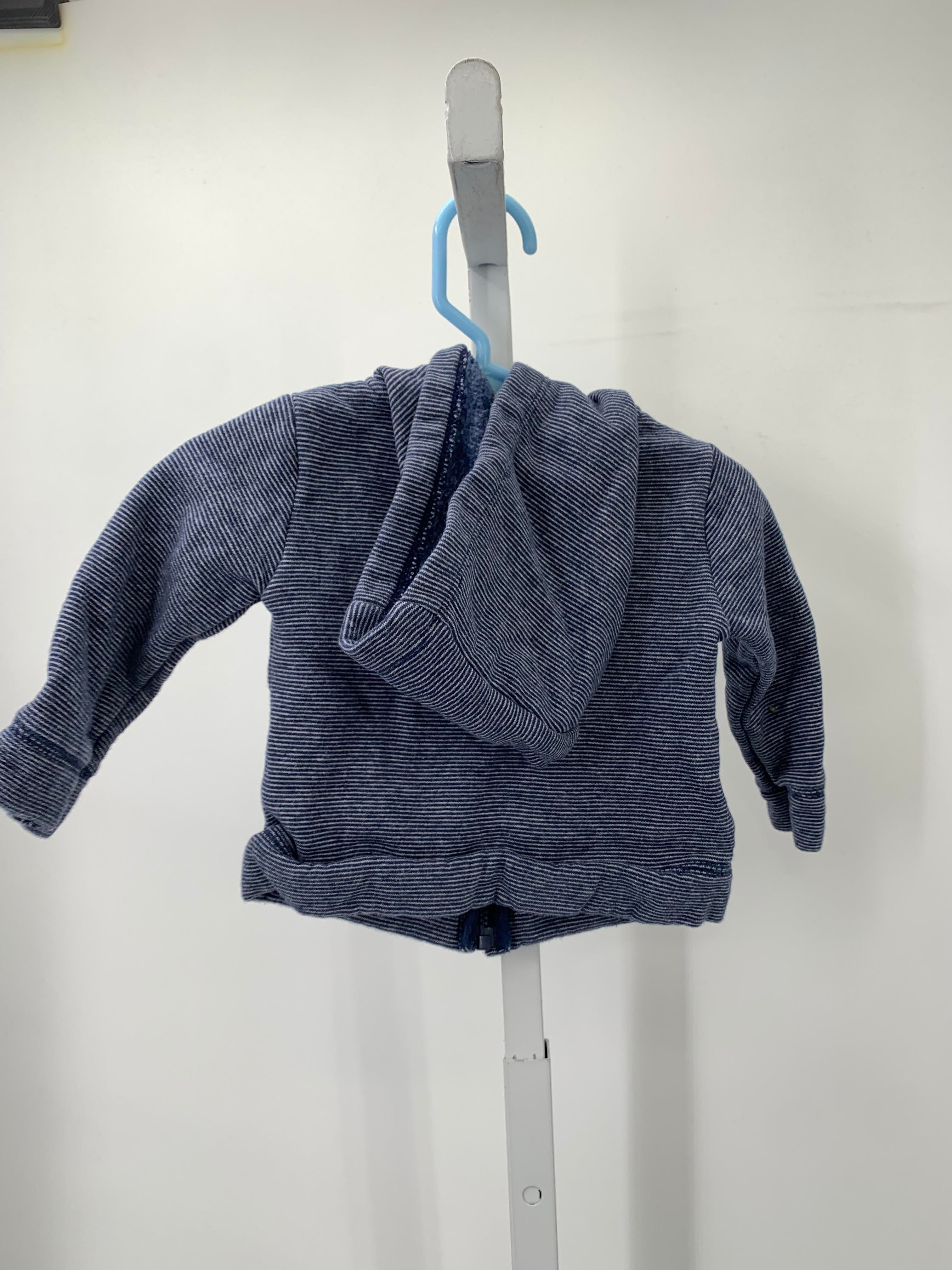 WHITE STRIPS HOODED KNIT