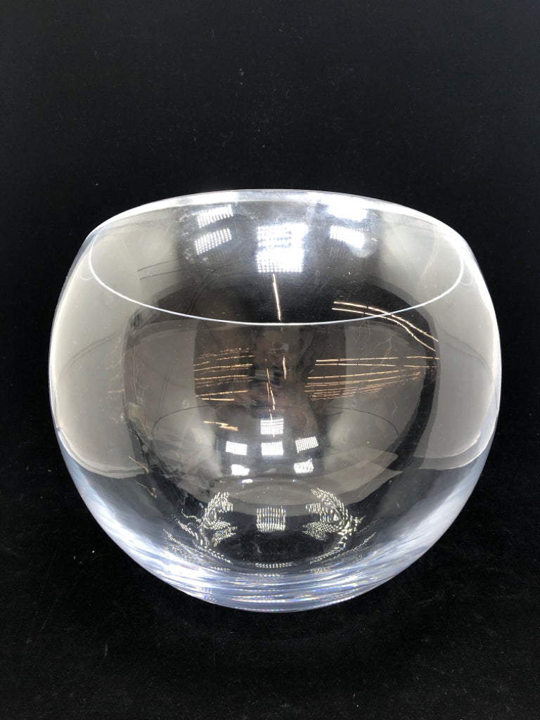 GLASS TERRARIUM BOWL VASE.