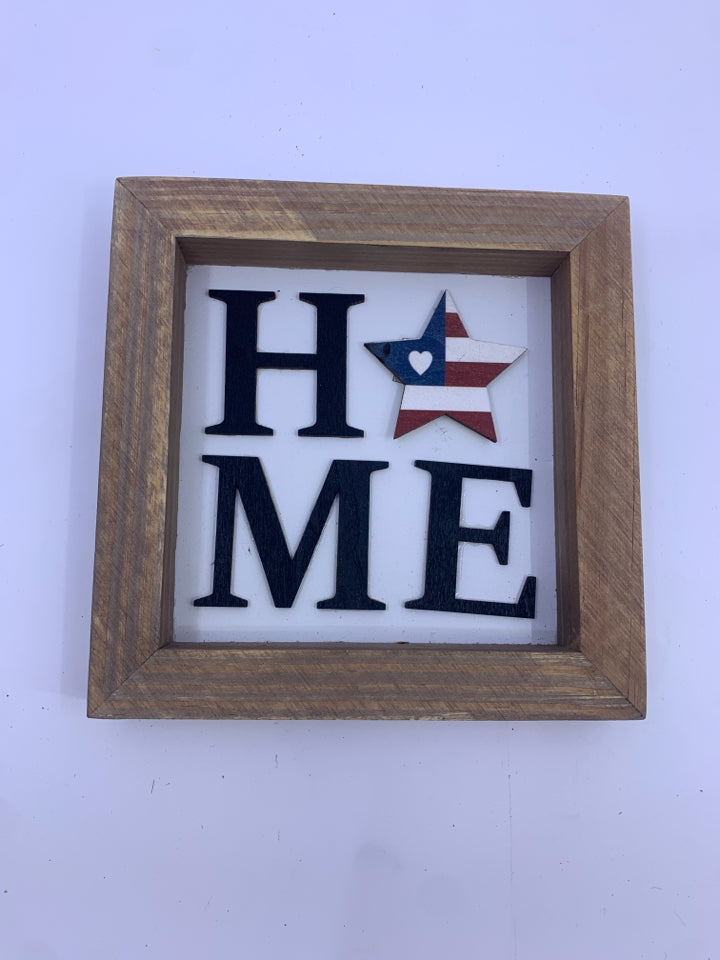 HOME WOOD SIGN.