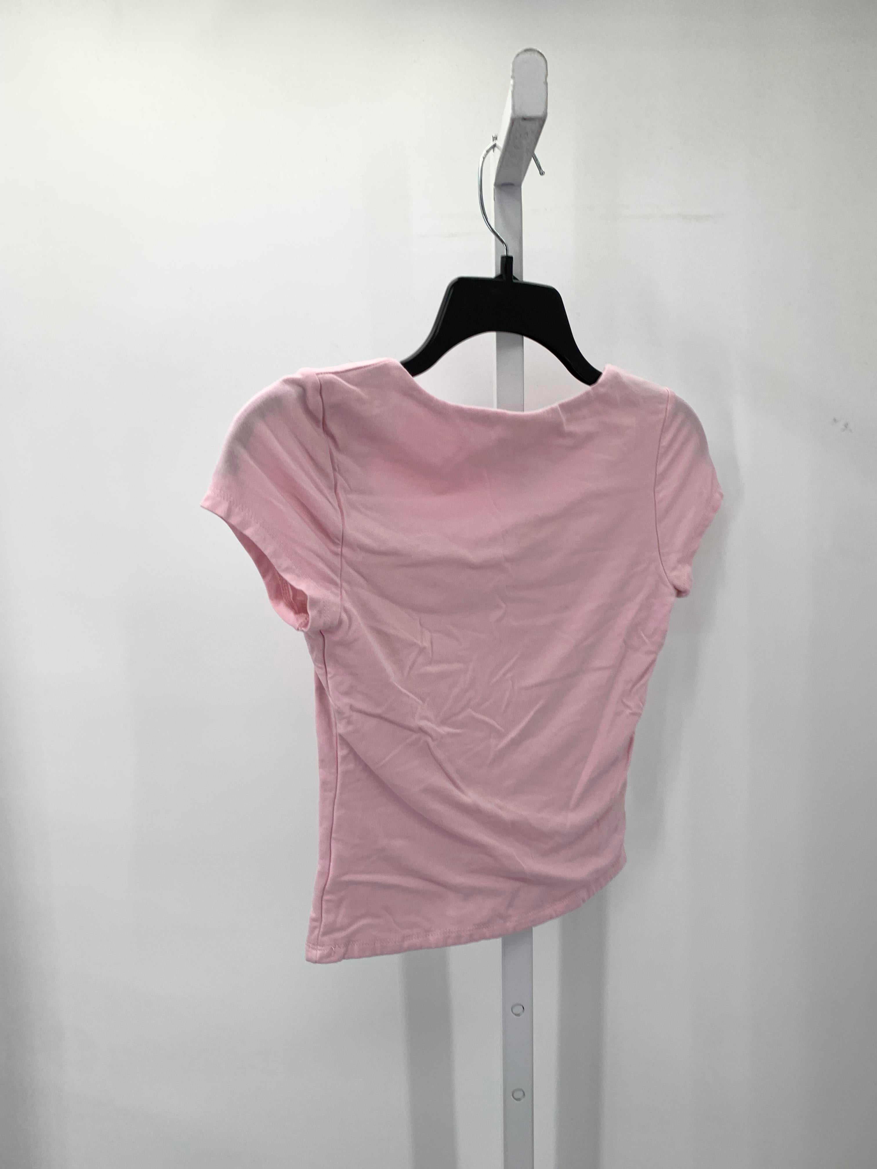 Pink Rose Size Medium Juniors Short Sleeve Shirt