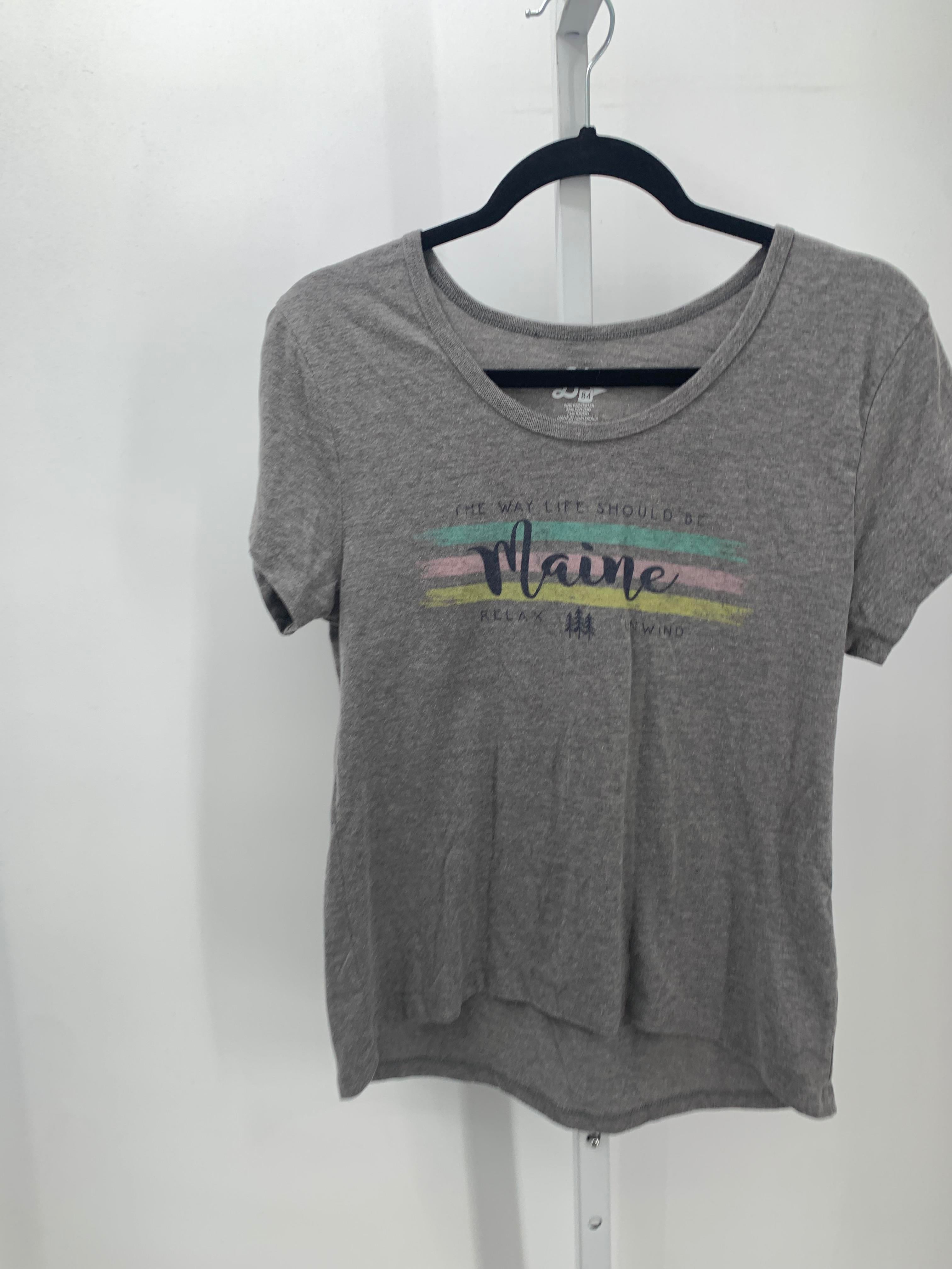 Blue 84 Size Medium Misses Short Sleeve Shirt