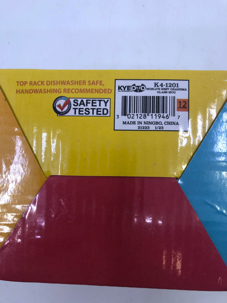 NIB WORLDS BEST GRANDMA MUG.