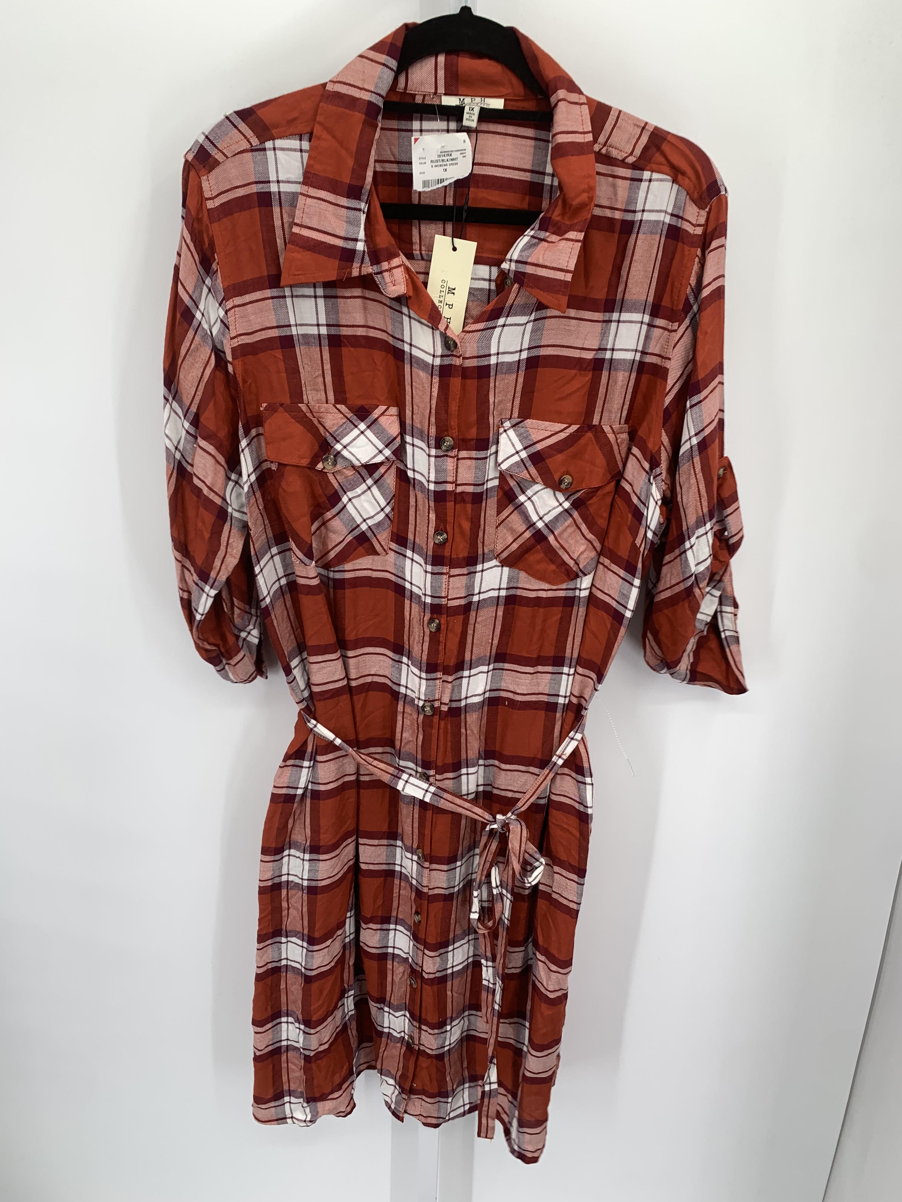 Size 1X Womens Long Sleeve Dress