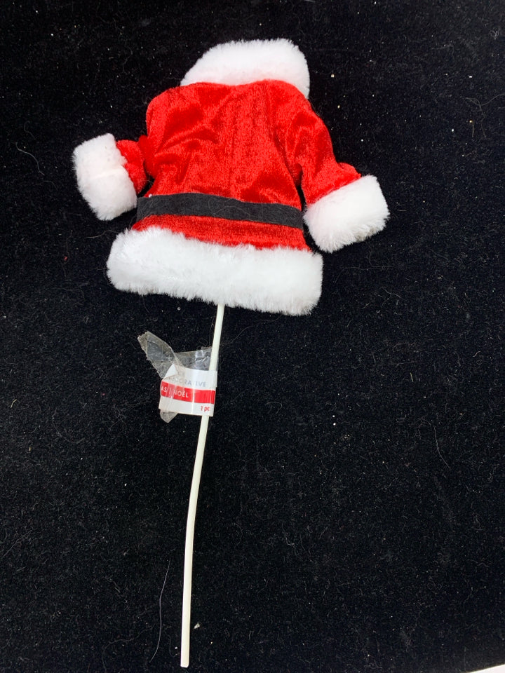 SANTA COAT ON A STICK.
