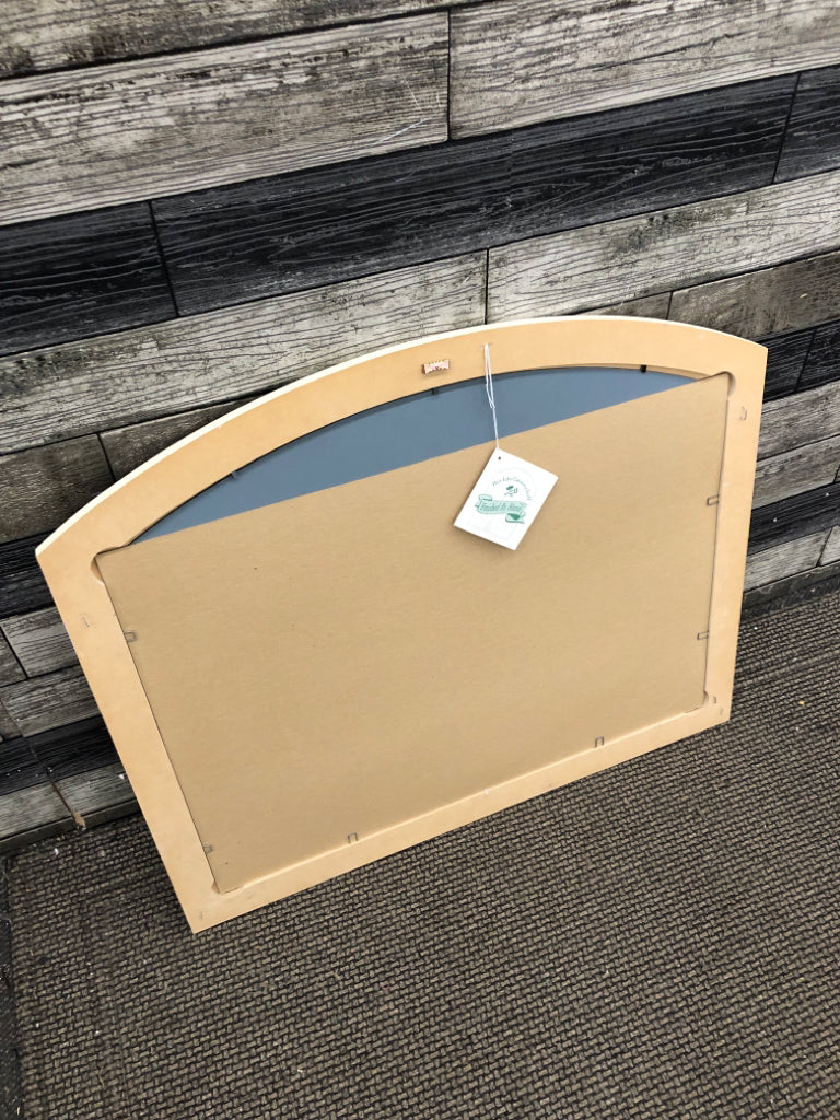 WINDOW PANE CREAM WALL MIRROR.