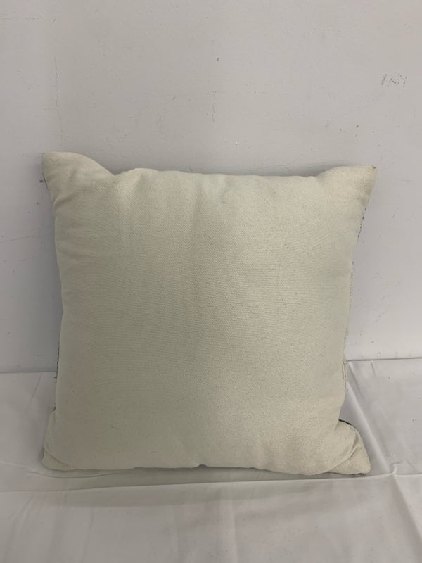 2 TONED GREY STRIPED SQUARE PILLOW.