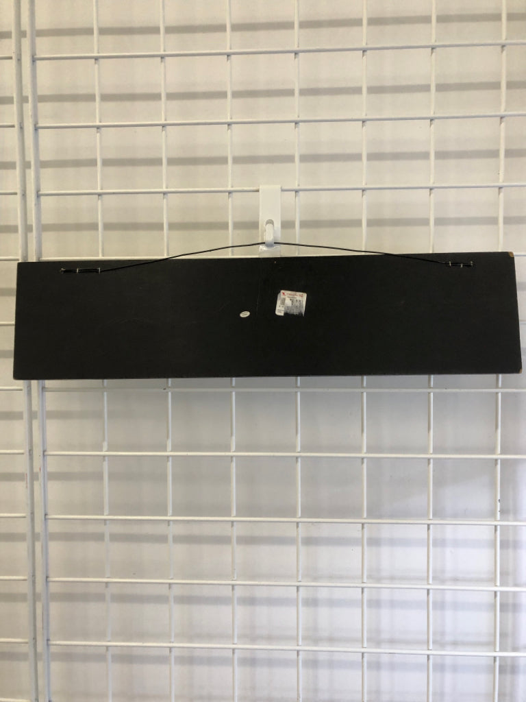 DISTRESSED BOSTON W&B WALL SIGN.