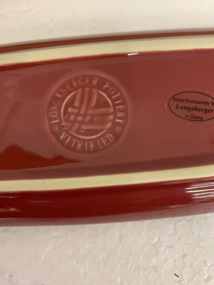 NIB WOVEN TRADITIONS OLIVE PLATE PAPRIKA COLOR LONGABERGER.