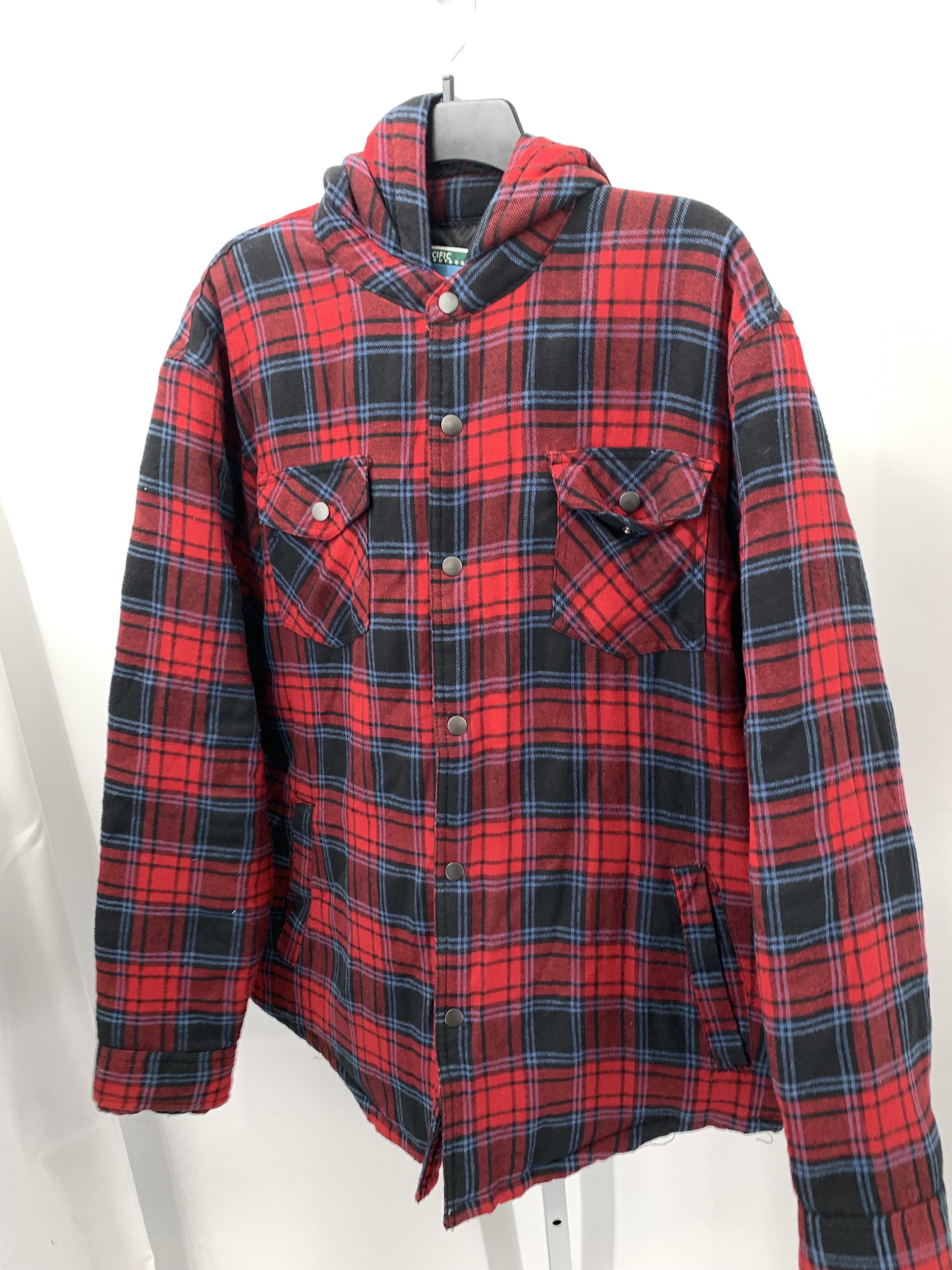 PLAID BTN DOWN JACKET.