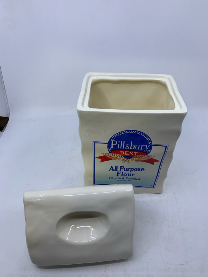 CERAMIC PILLSBURY ALL PURPOSE FLOWER BAG.
